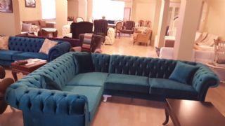 Ofis Deri Chester L Köşe Takımı Deri Kumaş Kadife Her Renk Özel Ölçü Üretiö